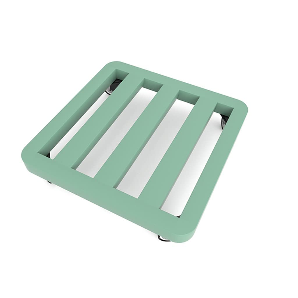 CXVHsertWR rolling plant caddy, Plant Caddy 35cm, Iron Potted Stand(Green)