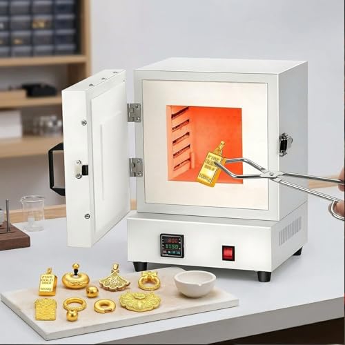 1150C Electric Burnout Furnace for Jewelry Making,2000W Muffle Kiln with Digital Temperature Controller for Wax Casting, Glass Fusing, Burnout, Ceramic & DIY, Metal Casting and Mold Heating