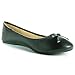 Alpine Swiss Iris Womens Ballet Flats Classic Bow Slip On Comfortable Shoes Black 7 M US