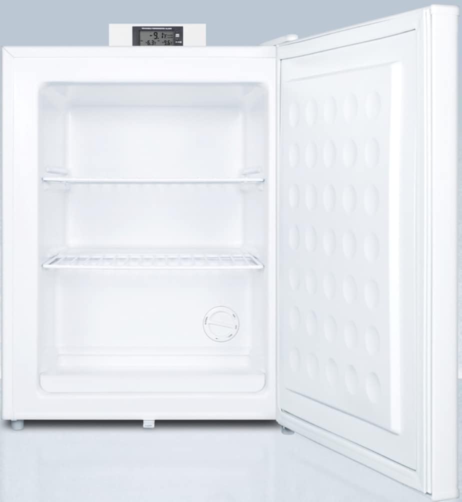 Summit Appliance FS30L7NZ Commercially Approved Nutrition Center Series Compact All-freezer in White with Front Lock and NIST Calibrated Digital Temperature Display, Manual Defrost