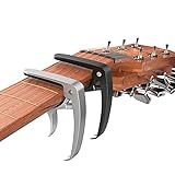 Guitar Capo, 2 Pack Universal Capo for Acoustic, Classical, Electirc Guitars, Ukulele, Banjo, Mandolin, Bass, 2-in-1 Acoustic Guitar Capo with Replacment of String Design for 6 & 12 String Instruments