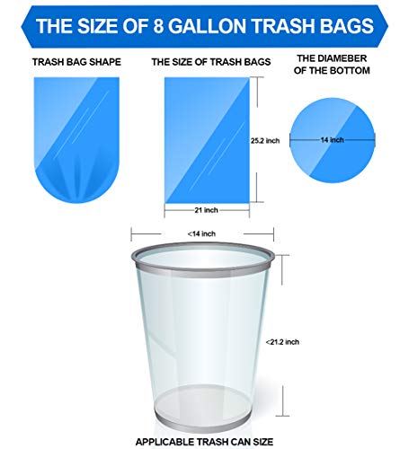 Forid 4335343972 8 Gallon Trash Bags Colored - Extra Thick Medium Garbage Bags Unscented thumb #6