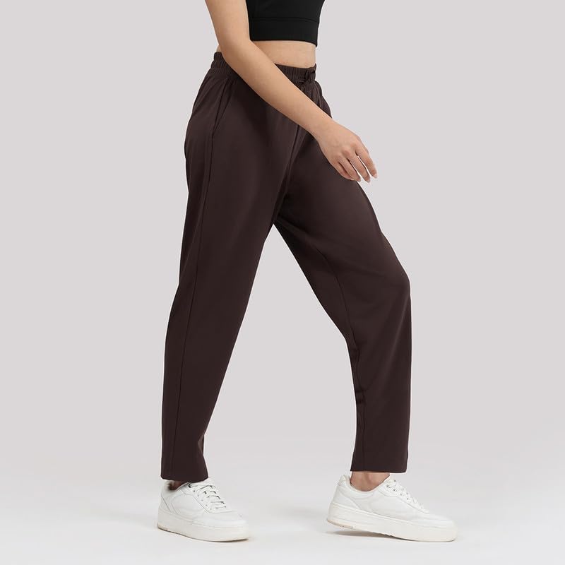 Image of BlissClub Women Mid Rise Tapered Casual Pants