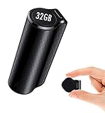 Mini grabadora activada por voz, 32 GB súper larga capacidad de grabación de 2400 horas, batería de espera 365, grabación de sonido de audio y dispositivo de escucha continua con fuerte magnético