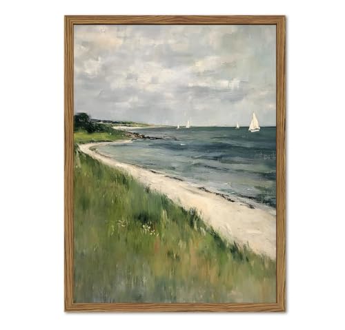 Vintage Coastal Sailboat Wall Art image