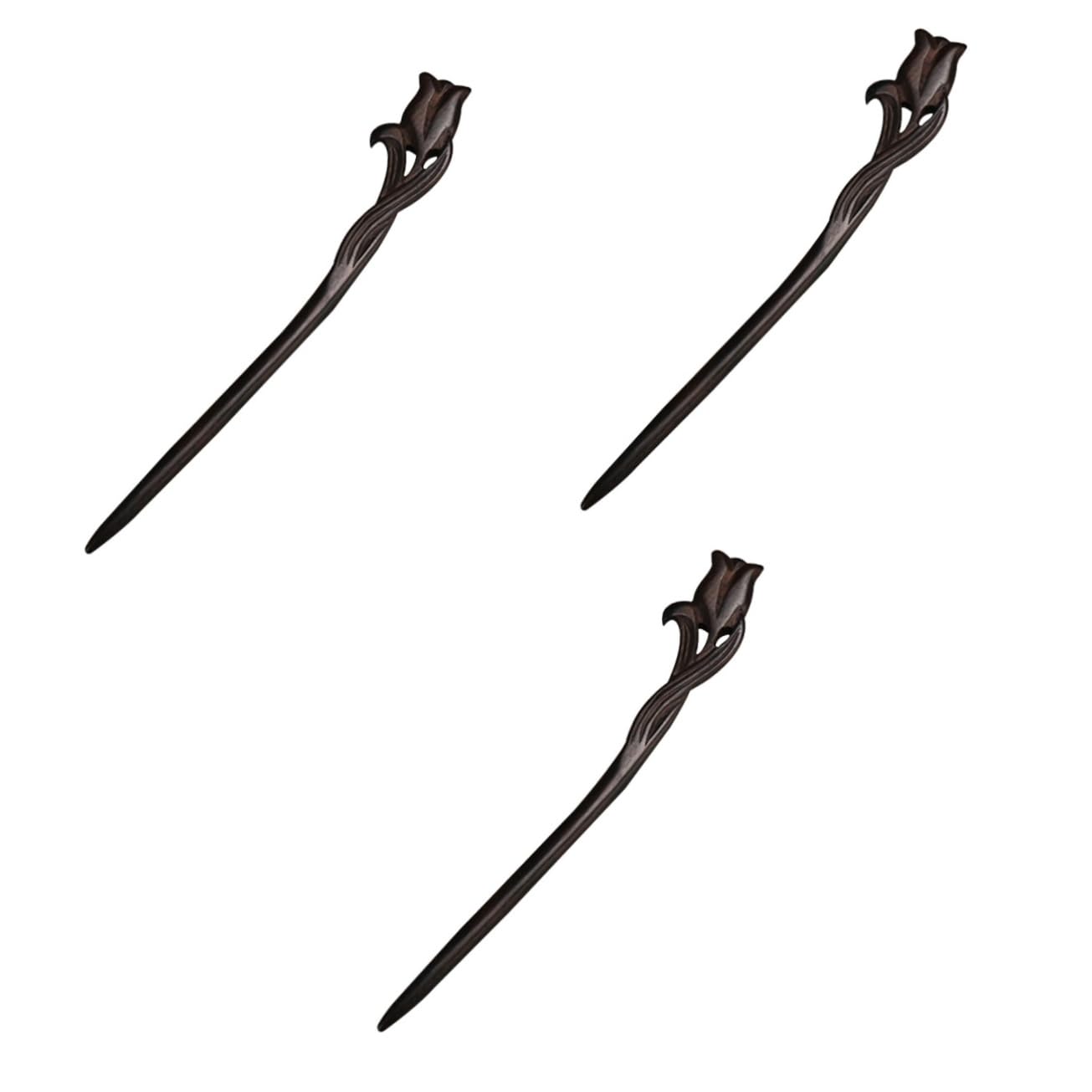 MAGICLULU 3 Piezas Horquilla Mujer Pinzas Pelo Goody Para Mujer Pasadores Para El Cabello Fabricante Moño Pelo Horquilla Decorativa Bambú Porcelana Clásico Perder