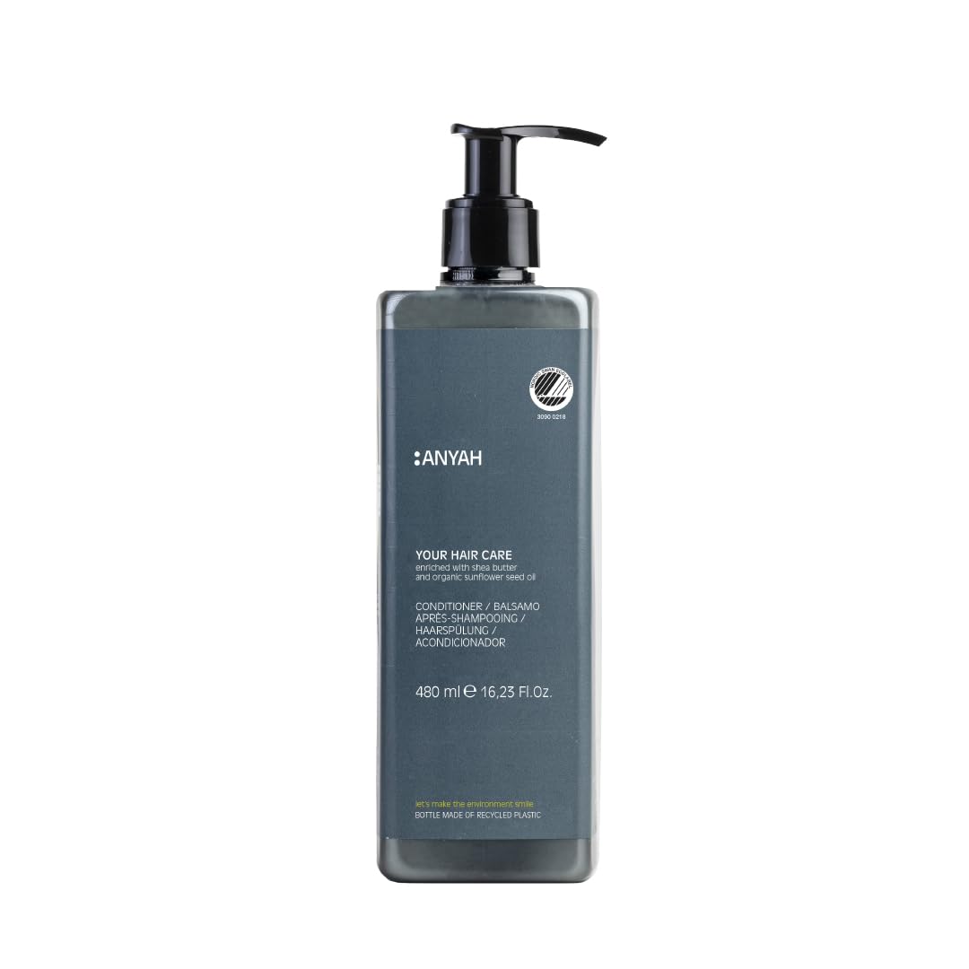 ANYAH Hydrating Conditioner 480ml, Deep Hydration for Dry and Damaged Hair Shea Butter and Sunflower Oil, Protects Colour
