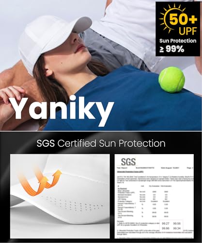 Image of YANIKY Running Hat for Men & Women, UPF 50+ Quick Dry Baseball Cap, Lightweight Breathable Sports Hat for Golf and Tennis
