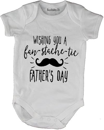 Wishing You A fan-stache-tic Fathers Day! - Baby Grow