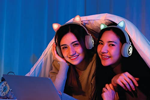 Image of LEXiBOOK, 2-in-1 Bluetooth Headphones, HPBTKT | Wireless & Wired, LED lights, Foldable, Adjustable, Rechargeable