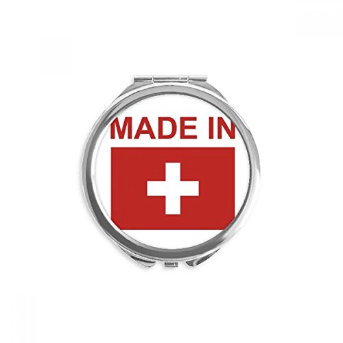 Miroir rond maquillage de poche Suisse motif Country Love compact