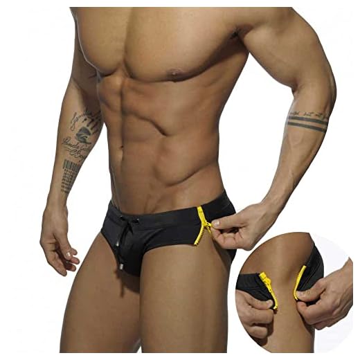 UXH Slip de bain rembourré pour homme - Sexy - Tendance - Pour la plage, le surf, noir, X-Large