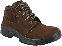 Botina Bota Segurança Nobuck cafe Bico Pvc Ecosafety tam 40