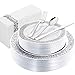 WDF 150PCS Silver Plastic Plates with Disposable Plastic Silverware&Hand Napkins, Lace Design include 25 Dinner Plates,25 Salad Plates,25 Forks, 25 Knives, 25 Spoons,25Disposable Napkins