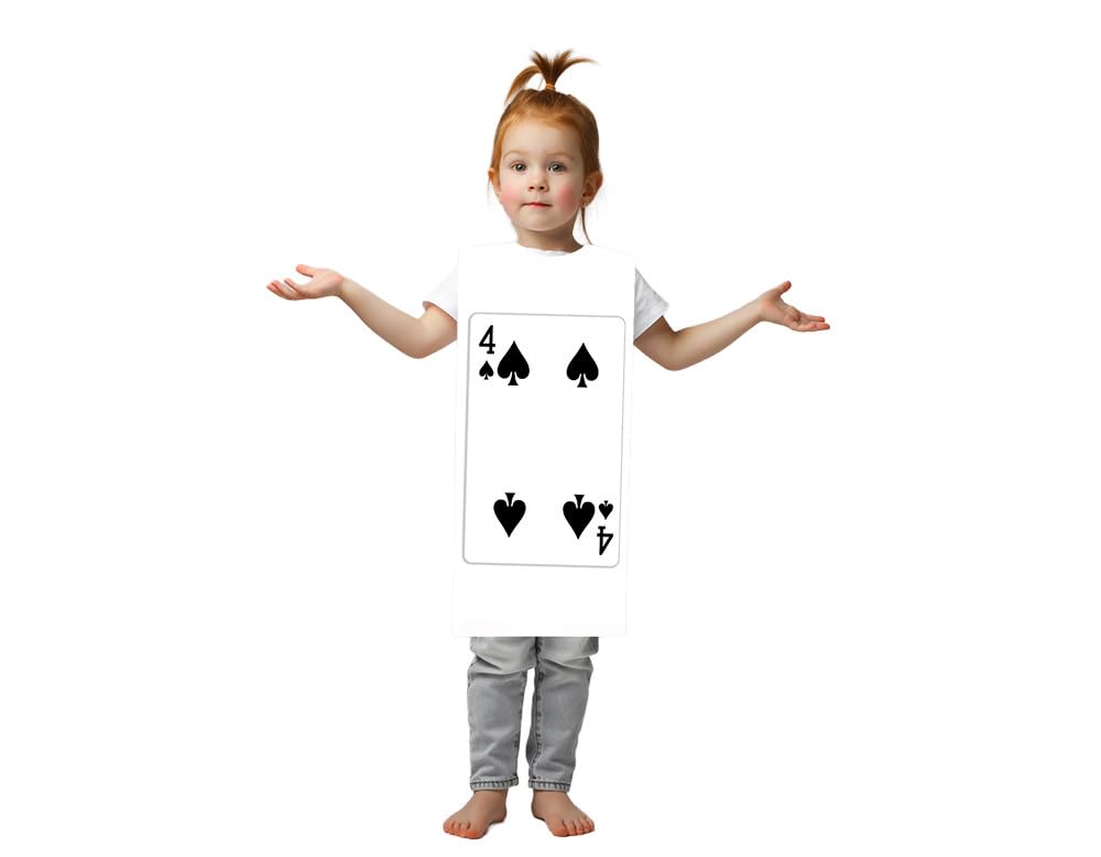 TABARDO! Playing Card Costume for Kids and Toddlers, Fancy Dress Outfit (Small, 4 Of Spades) — image 1
