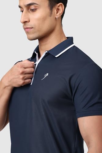 Image of FUAARK Men Stride Slim Fit Polo Tshirt in Premium Pique Fabric