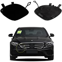 Car Front Bumper Tow Hook Cover Compatible with Mercedes-Benz E-Class W213 for E200 E220 E250 E300 E350 E400 E500 E550 E63 2017-2020 Trailer Cover Cap A2138850222 Eye Cap Pure Black