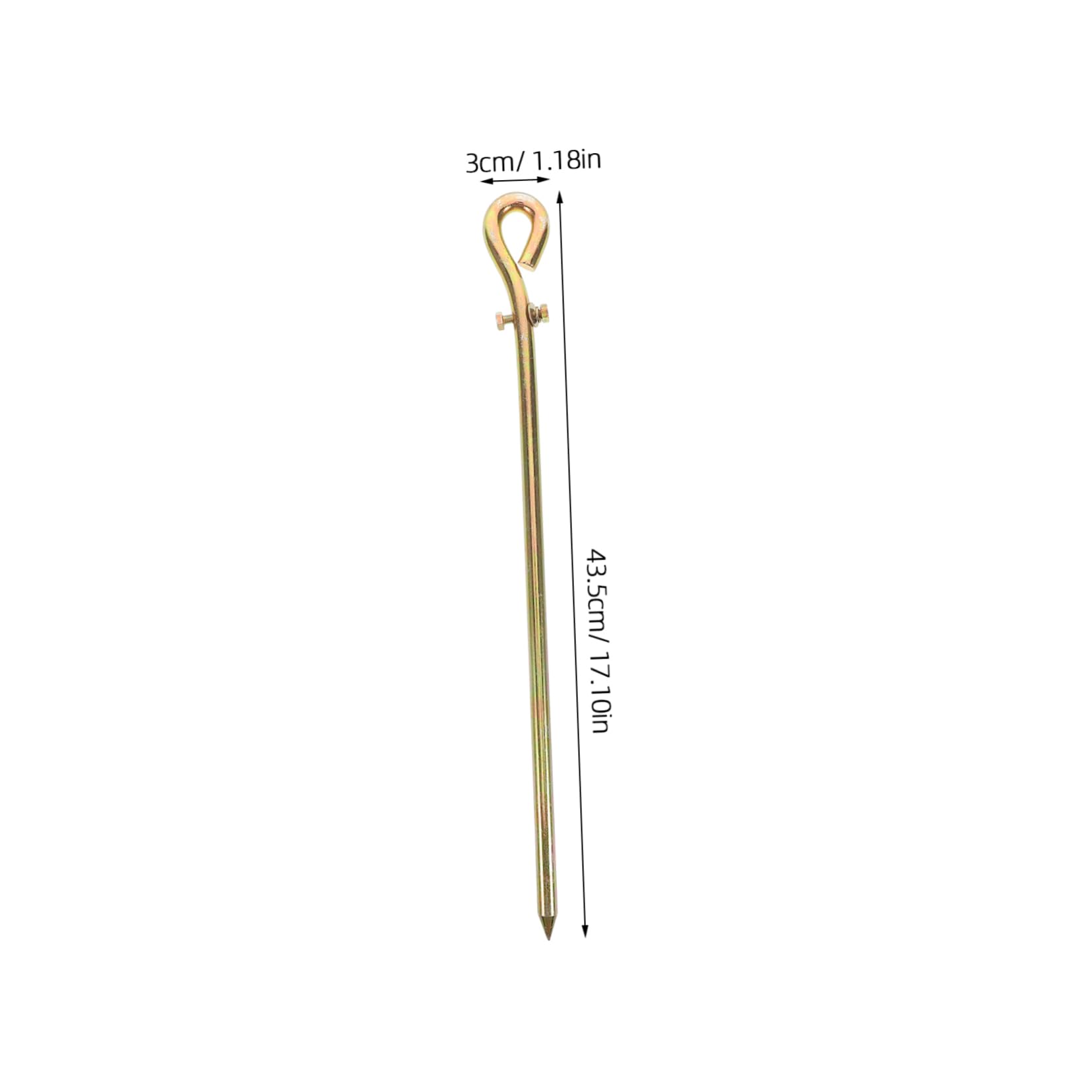 KALLORY Brass Ground Rod Portable Grounding Pole for Electric Fences Generators and Outdoor Use