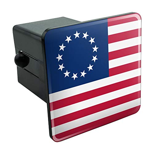 Graphics and More Betsy Ross 1776 American Flag Tow Trailer Hitch Cover Plug Insert