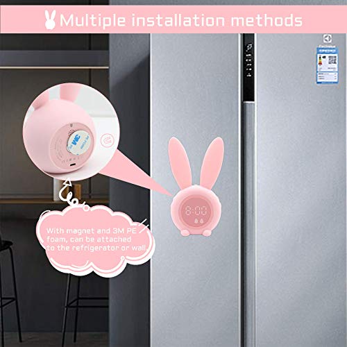 Vency Kids Alarm Clock For Kids, Children's Alarm Clocks For Girls Boys Bedroom, Night Light For Kids, 5 Ringtones, Touch Control And Snoozing With 2000Mah Rechargeable Kid Alarm Clocks (Pink) #TOP6