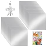 AHANDMAKER 100 Blatt Aluminiumfolie Silberfarben 0.7mm Zum Basteln Prägen Und Gestalten von Metall Für DIY Projekte Heimdekoration Schulprojekte Halloween Geschenkverpackungen 12x12cm