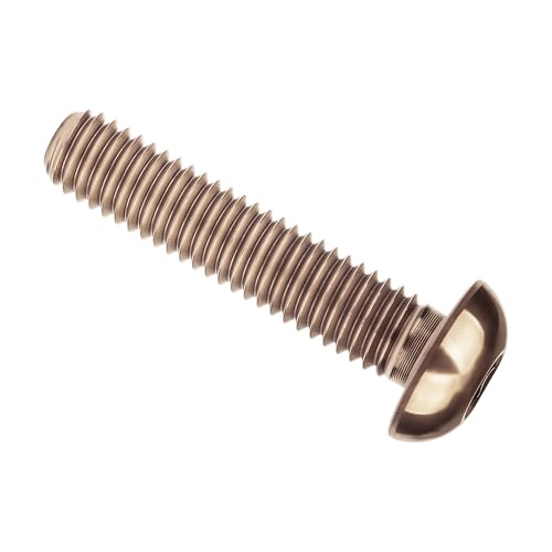 Image of Titanium Bolt M4x6 8 10 12 15 20mm Hex Head Screws for Bicycle Pack of 4 (Bronze, M4x20mm)
