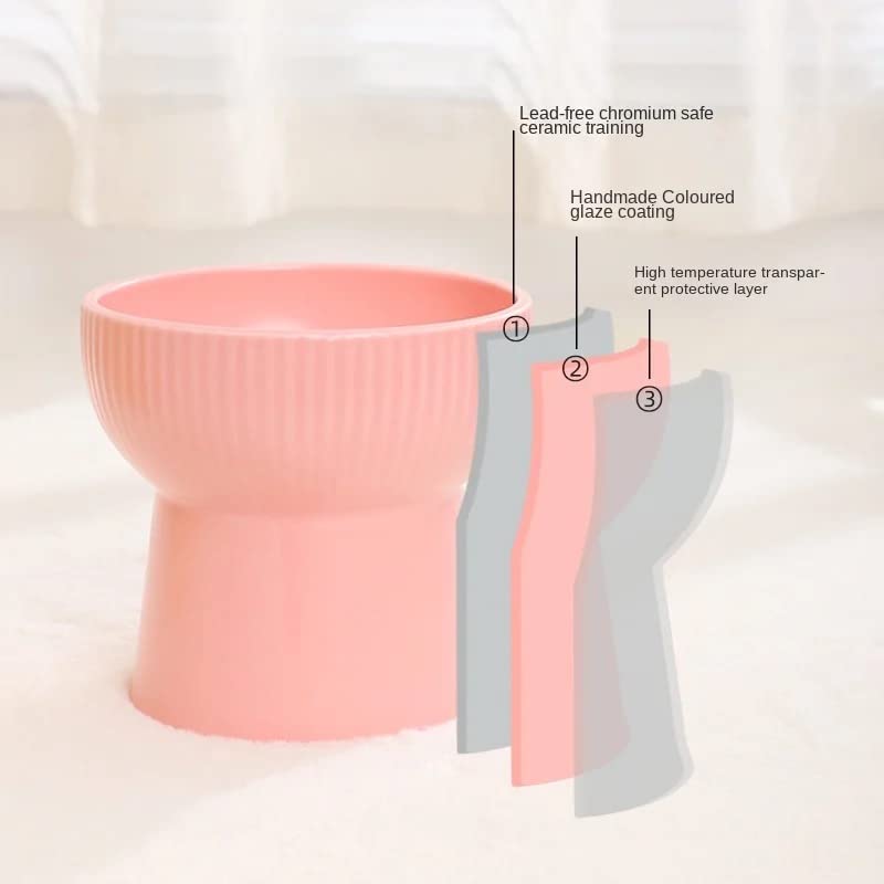 Image of PETANGEL 2 Pcs Ceramic Cat Food Or Water Bowl, Elevated Cat Feeder Dishes with Stand, Raised Pet Food Bowl for Cats and Small Dogs, Stress Free Backflow Prevention & Reduce Neck Burden