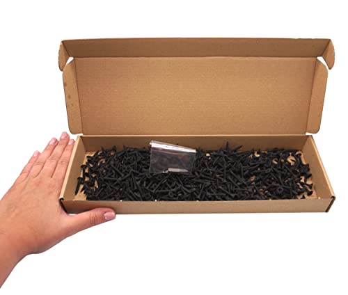 SKIR'CO (500 pcs) Black Phosphate Finish 3.5 x 25 mm Drywall Screws, Fine Thread, Phillips Bugle Head - Image 4