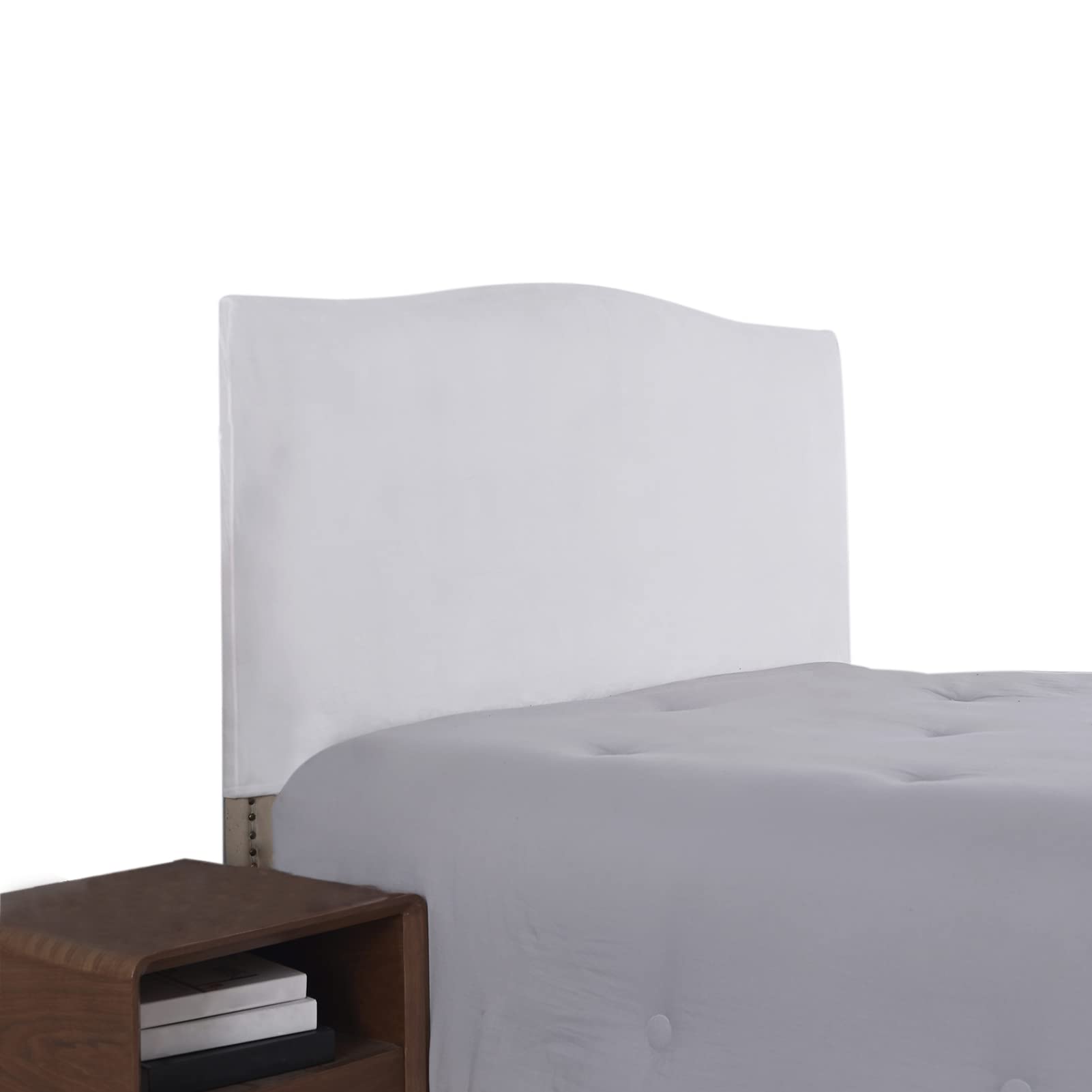 DEZYPZAM Funda cabecero Cama, Protector de Funda de Cabecera de Cama, Tejido de Terciopelo Suave, Funda Protectora para cabecero de Cama (Blanco,150cm(140-170cm))