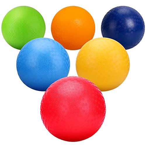 Everich Toy Playground Balls 10 Inch Dodgeball-Kickball For Kids And Adults-Outdoor Ball Games For Kids With Pump(Pack Of 6 Balls) #TOP13