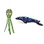 Green Squid Blue White Whale