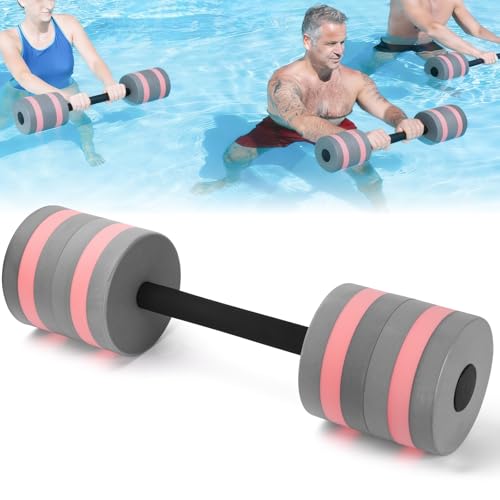 Water Dumbbell for Pool Weight Exercise, Aquatic Fitness Barbells High Density Aqua Dumbbells Swim Bar for Aerobics Weights Loss