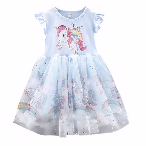 Image of Toddler Girls Tutu Dresses Cute Casual Short Sleeve Dress for Summer Daily Home School Party 2-8T
