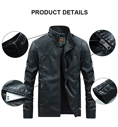 Sunangle Giacca Pelle da Uomo Slim Fit, Giacca da