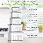 BOICHU Fruit Storage Containers for Fridge - 5 Size Berry Containers for Fridge Keep Fresh with Colanders and Vent Handle Lids, Clear Vegetable Storage Containers for Refrigerator, Lettuce Keeper