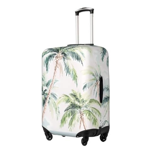 Vintage Palm Trees Elastic Travel Luggage Cover, Washable Spandex Suitcase Protector, Anti-Scratch Fits 18-32 Inch2