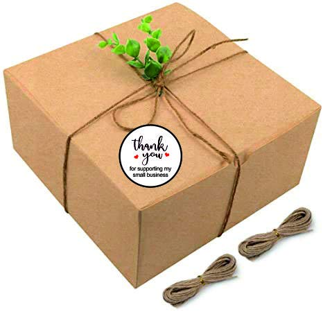 Atmiyamart Thank You Small Sticker Tag Lable (Round Sticker Use Box Packing) 1 Inch 200Pcs, Waterproof 2