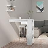 💕【Style simple】Cette table de bar murale moderne se distingue par un style simple mais élégant. Elle convient parfaitement pour prendre un verre avec vos amis ou votre famille.