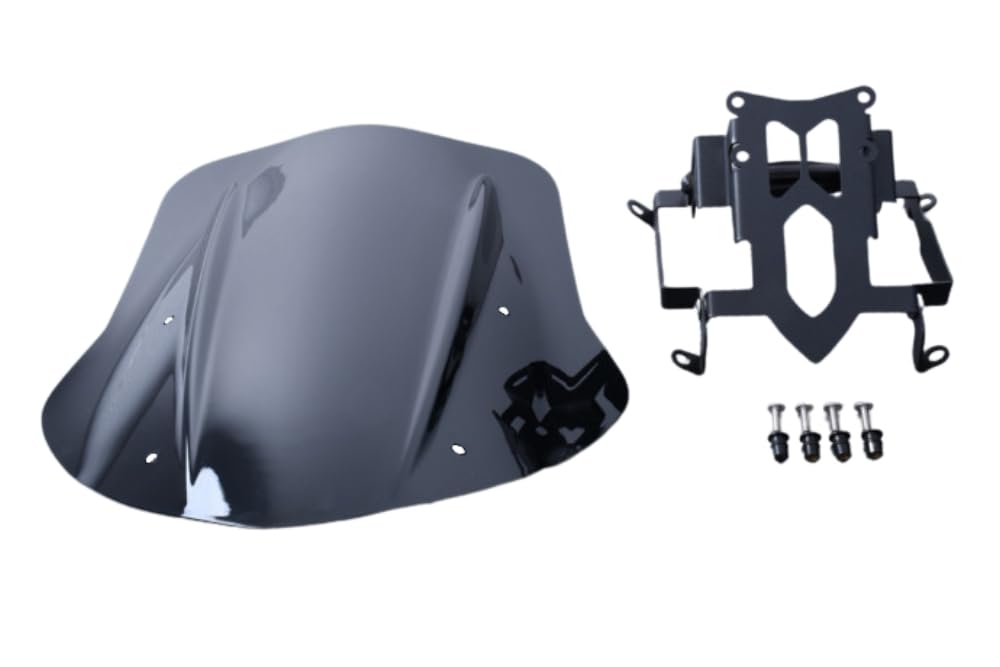 avdb-moto Szyba/Deflektor wiatru kompatybilny z DUCATI DIAVEL 1200 2014-2018 Z poliwęglanu (Czarny Podwójna krzywizna)