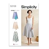 Simplicity Patrón de costura SS3138Y5 para falda Godet en dos longitudes Y5 (18-20-22-24-26)