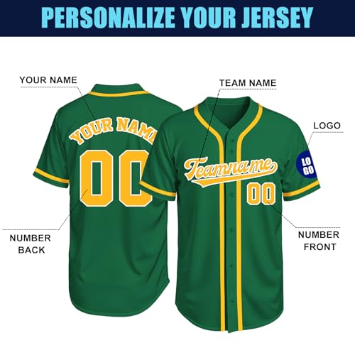 Image of Custom Baseball Jersey Personalized Stitched or Printed Name Number Baseball Shirt Sports Uniform Gifts for Men Women Youth