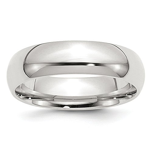 Solid 925 Sterling Silver 6mm Comfort Fit Plain Classic Wedding Band Ring