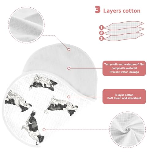 vvfelixl Cool Border Collie Burp Cloths for Baby Boy Girls Baby Washcloths Burp Rags 1 Pack3