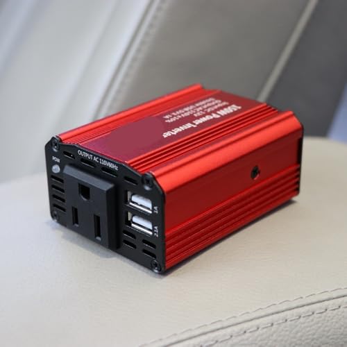 Falownik 150w Inwerter samochodowy 12v do 110v Inwerter samochodowy Konwerter mocy Wzmacniacz do domu, kampera(Red110V)