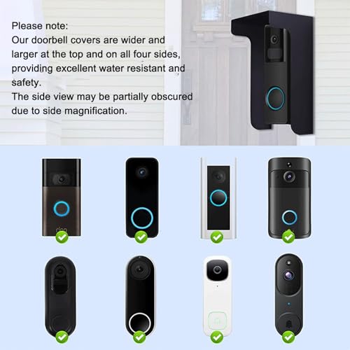 Protection de sonnette résistante aux intempéries en acier durable pour sécurité extérieure