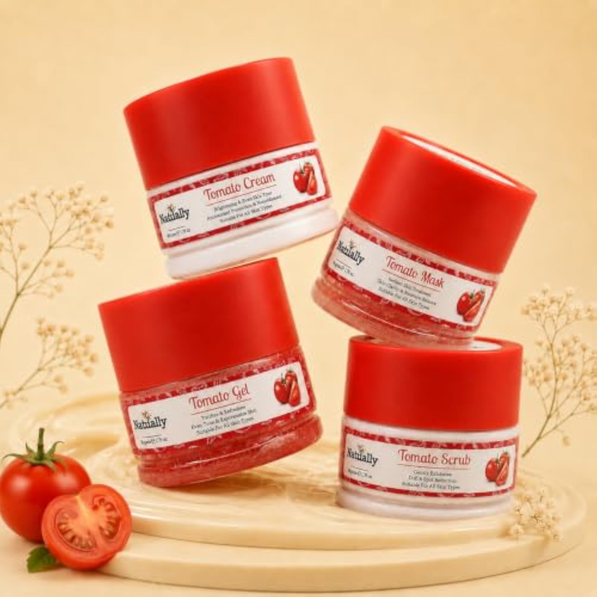Tomato Skincare Kit | Scrub | Gel | Cream | Pack 800gms