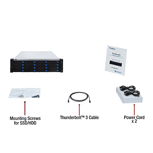 Highpoint Rocketstor 6674T 16-Bay Thunderbolt 3 40Gb/S Turbo Raid 3U Rackmount Storage Enclosure #TOP6