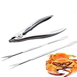 Tenedor para mariscos, acero inoxidable, langosta, cangrejo, galleta, garra, mariscos, tenedores, abridor de nueces, utensilios de cocina para cocina, mariscos, pescado, cangrejo, camarones, langosta