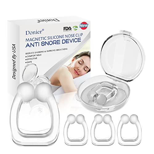 4pcs Dilatador Nasal Anti-Ronquidos, 2024 Antironquidos Clip Nasal Magnético Nose Clip Silicona, Dejar de roncar, Mejora la Respiración Nariz Clip para Ayudar a Dormir Apnea Del Sueño