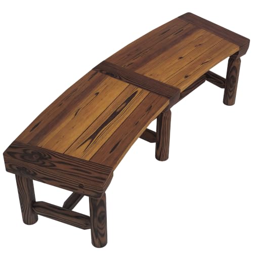 Outsunny-Wooden-Garden-Bench-Semicircular-Round-Outdoor-Tree-Bench-Brown Outsunny Wooden Garden Bench Semicircular Round Outdoor Tree Bench Brown - Image 1